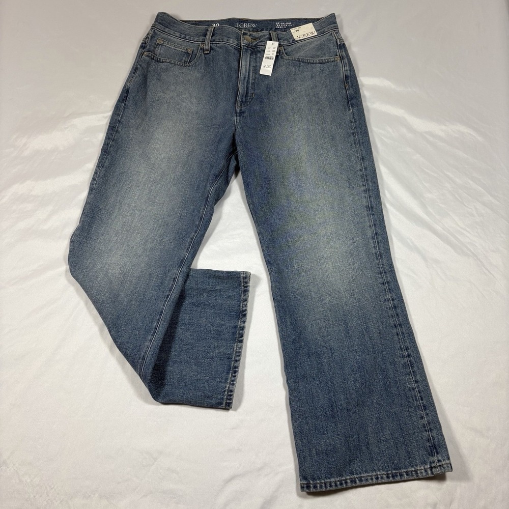 NEW J.Crew '84 Kick Out Jeans 30x26.5 Medium Wash Blue Mid Rise Relaxed Cropped